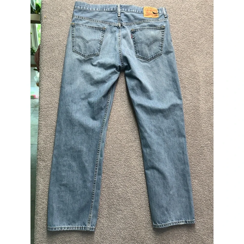 Levis 569 Loose Straight Jeans Mens‎ 36x34 Light Wash Y2K Denim